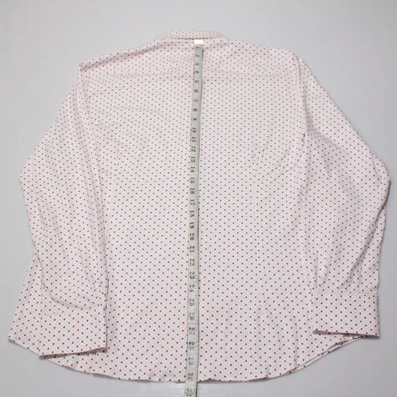 Emanuel Berg NWT Casual Button Down Shirt Size 44 17.5 XL in Pink/White/Blue